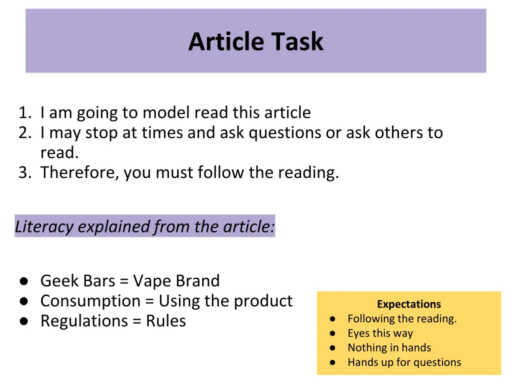 article task