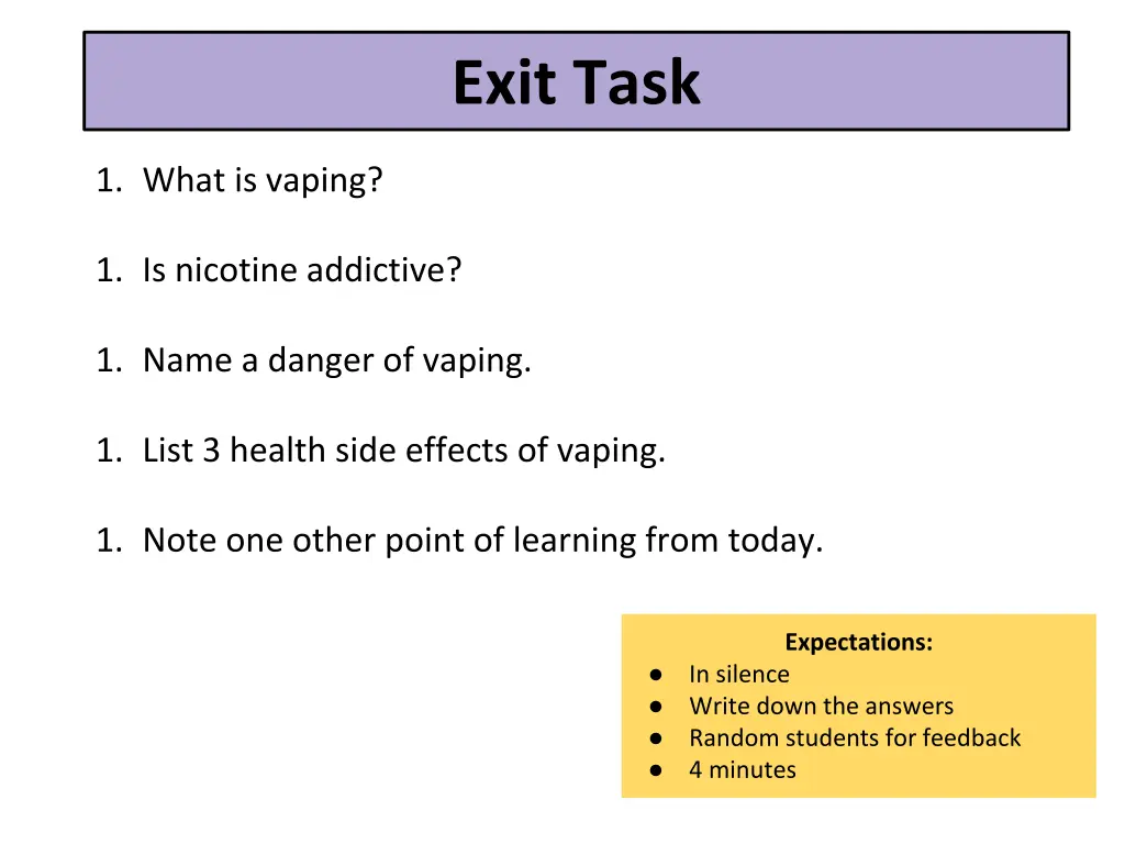 exit task