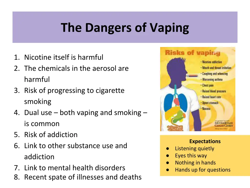 the dangers of vaping 1