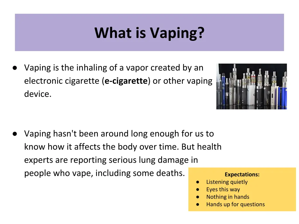 what is vaping