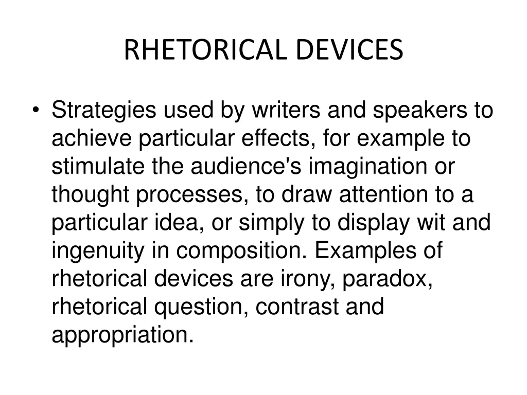 rhetorical devices