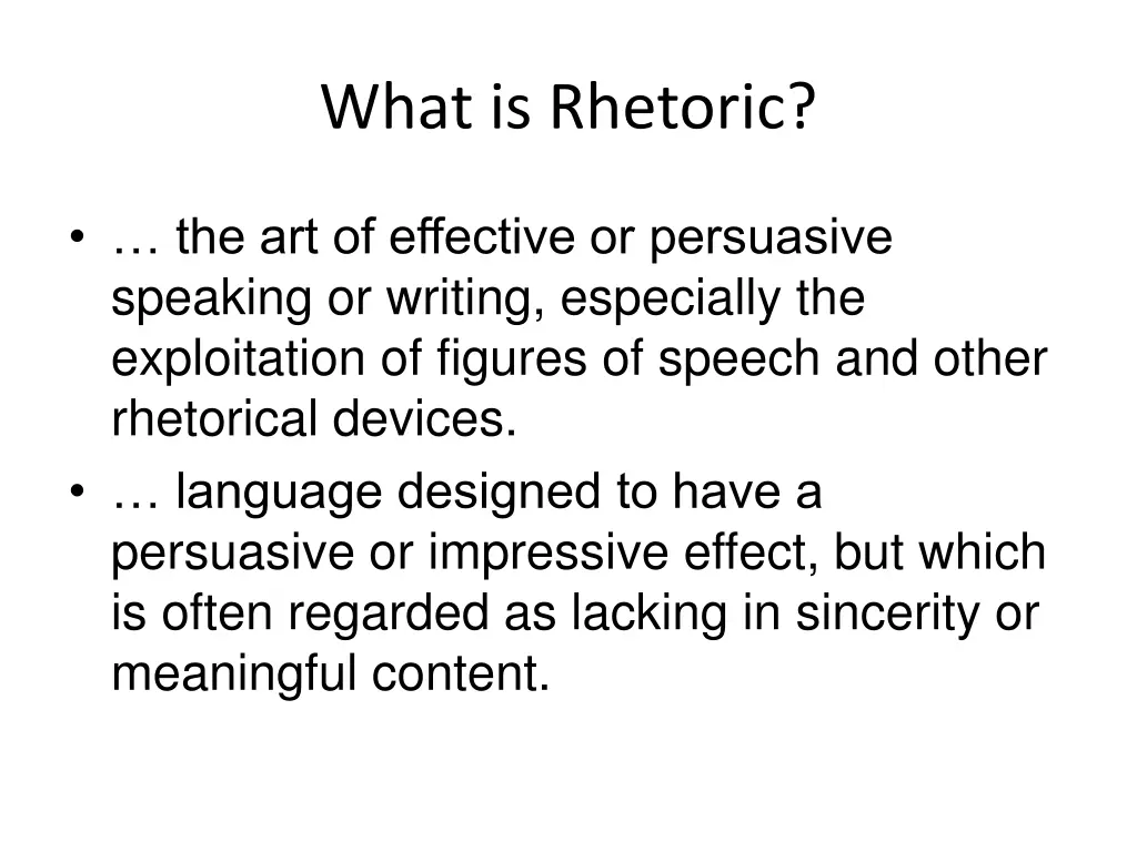 what is rhetoric