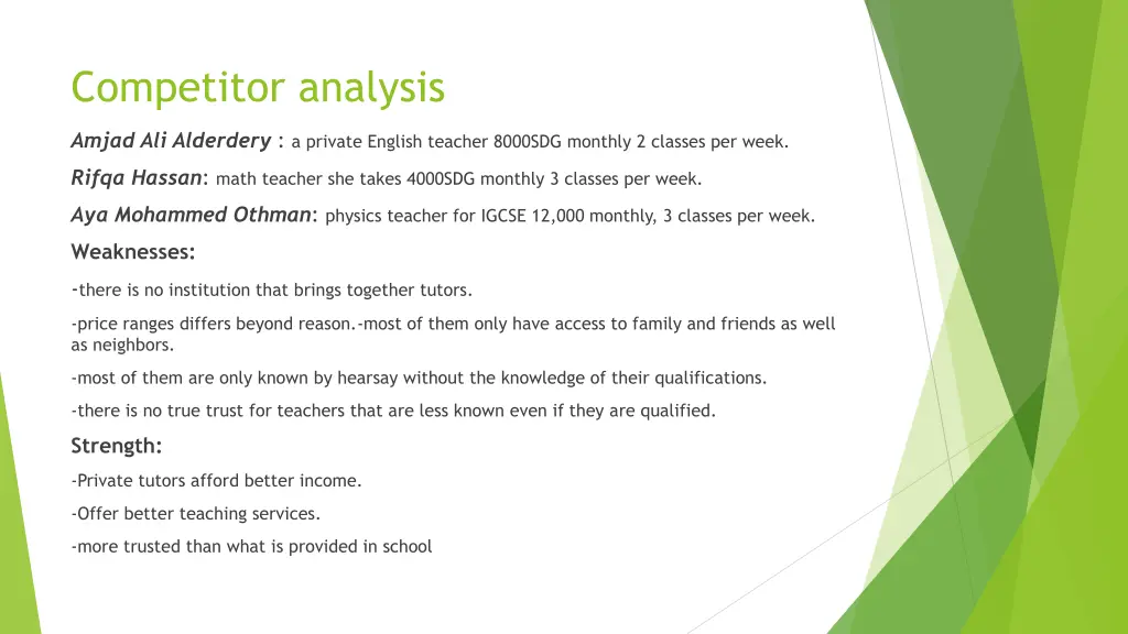 competitor analysis