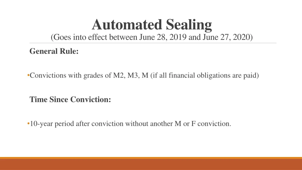 automated sealing goes into effect between june