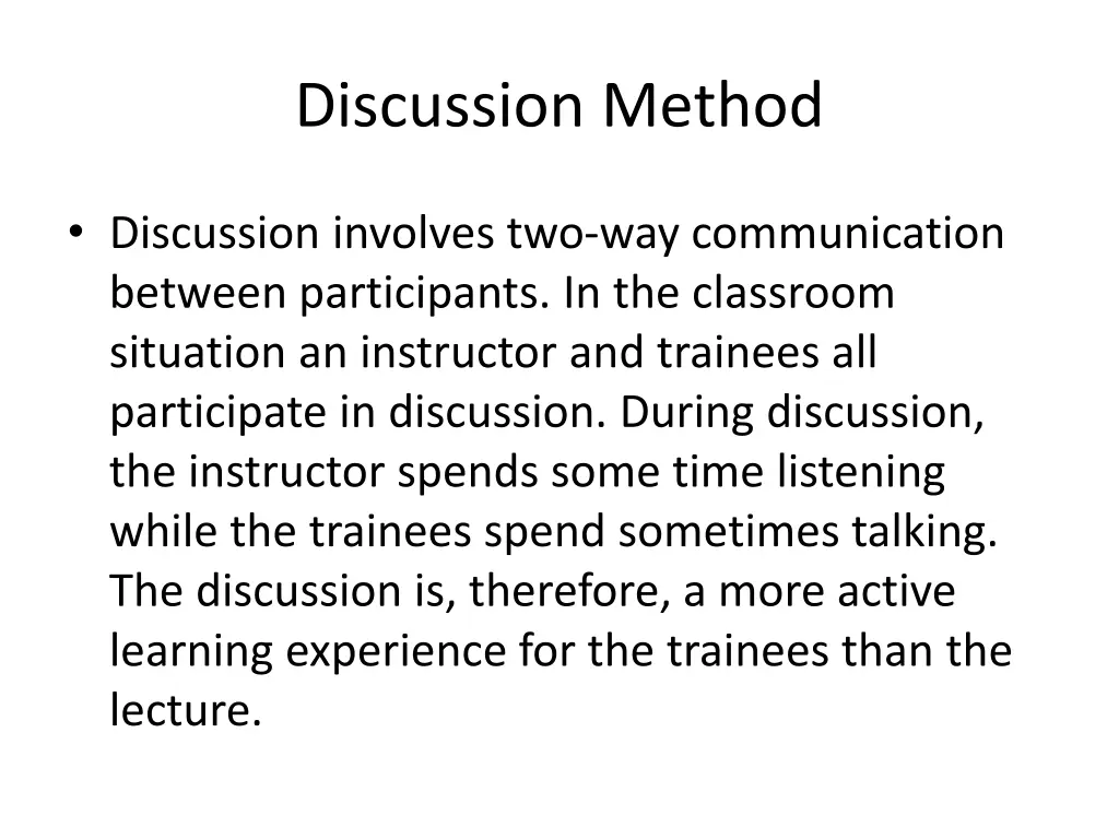 discussion method