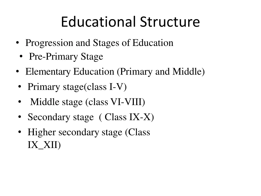 educational structure