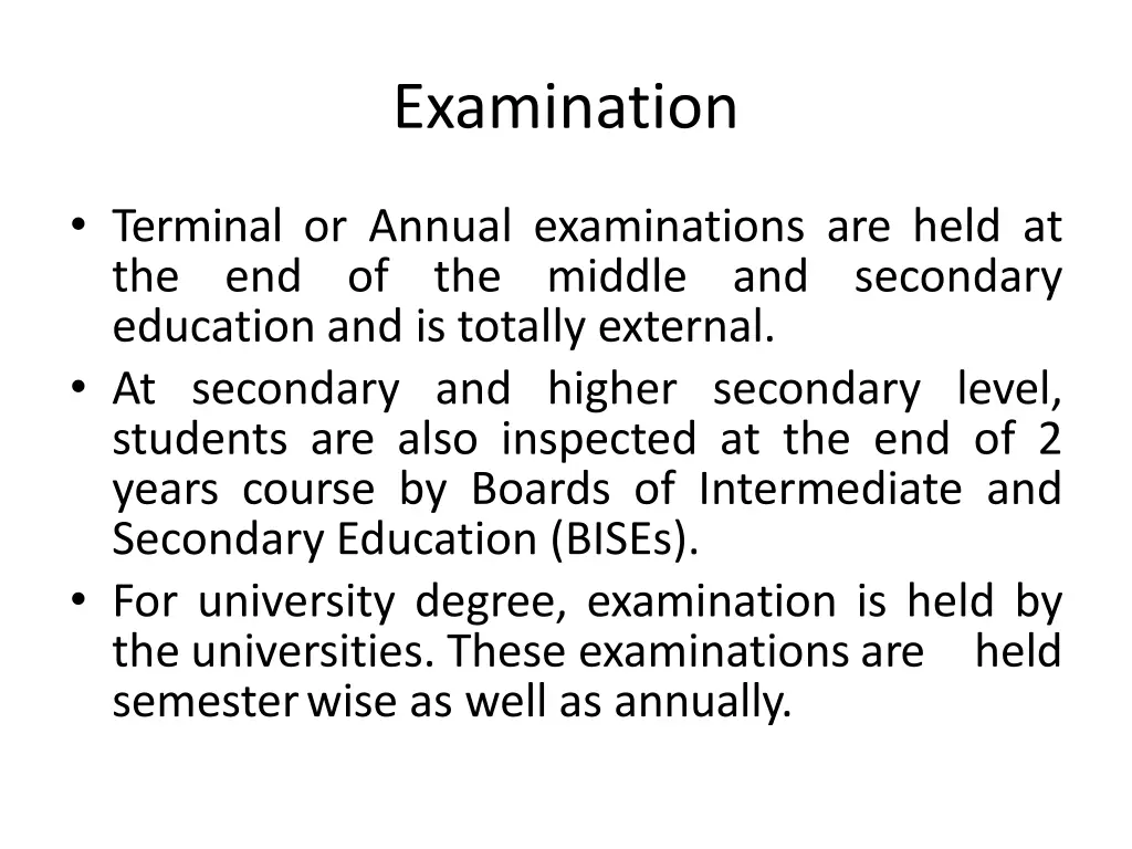 examination