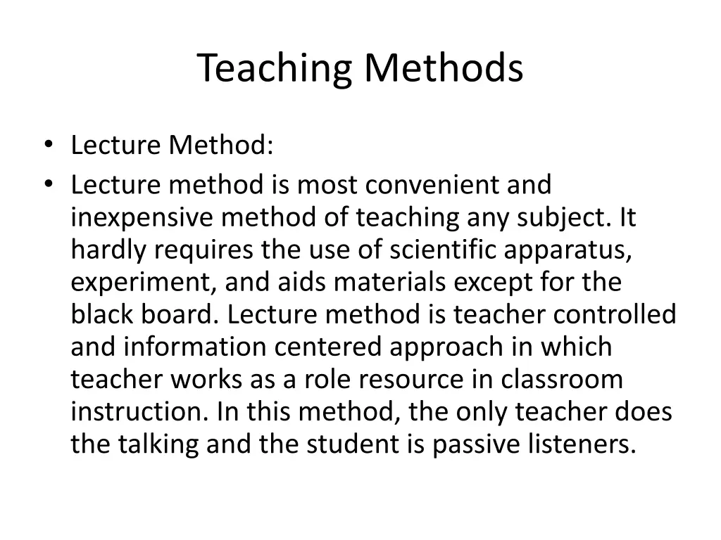 teaching methods