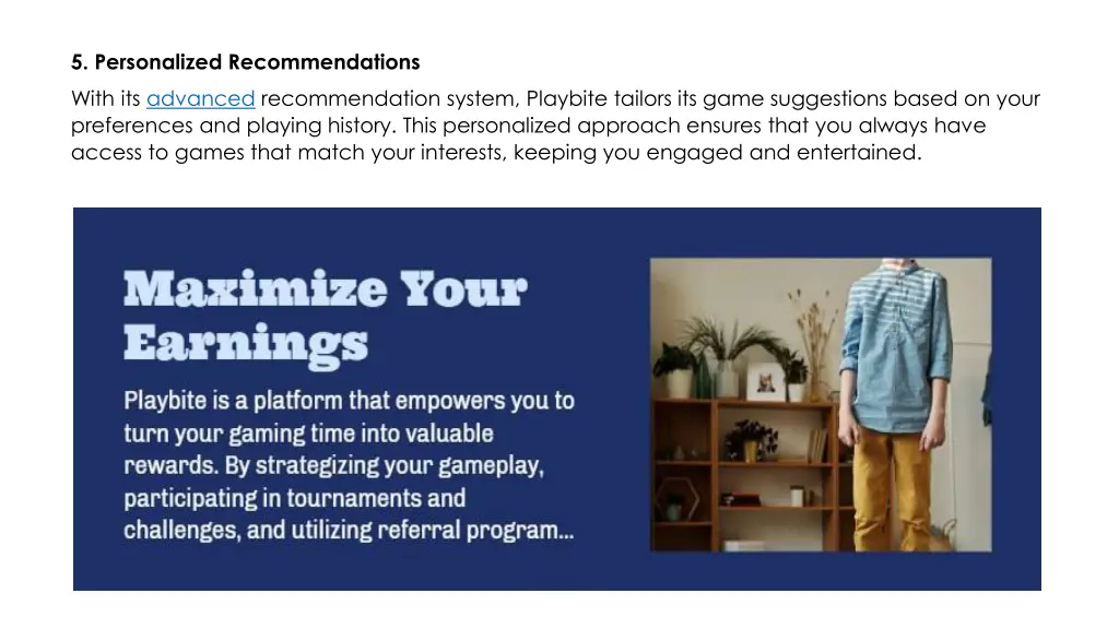 5 personalized recommendations