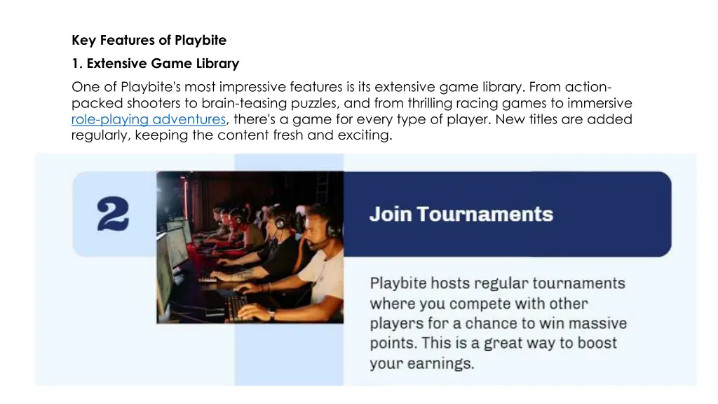 key features of playbite