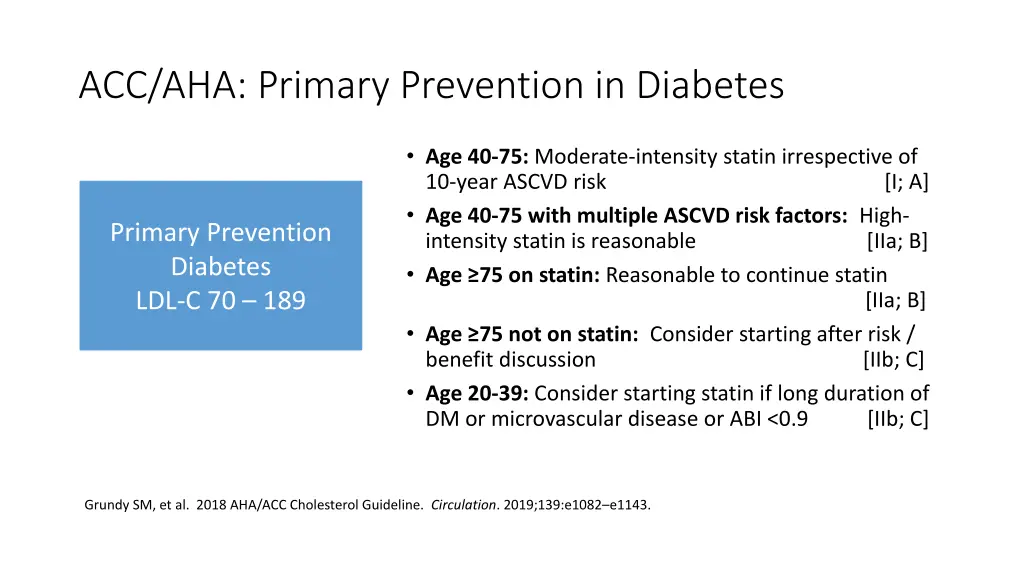 acc aha primary prevention in diabetes