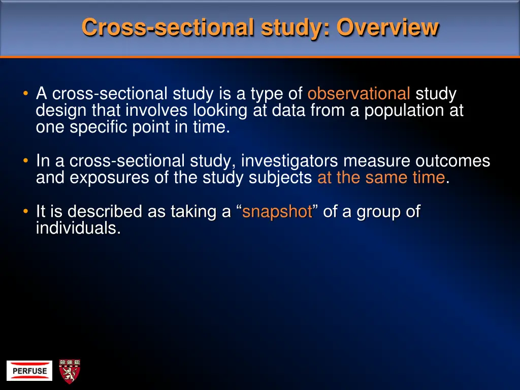 cross sectional study overview