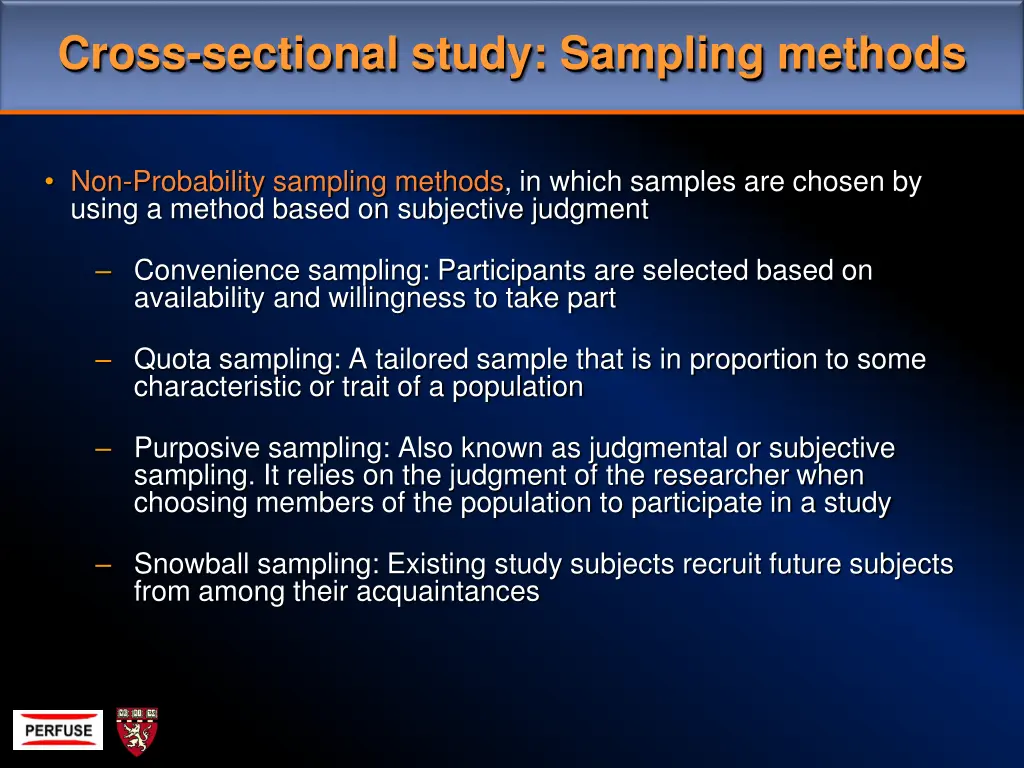 cross sectional study sampling methods 1