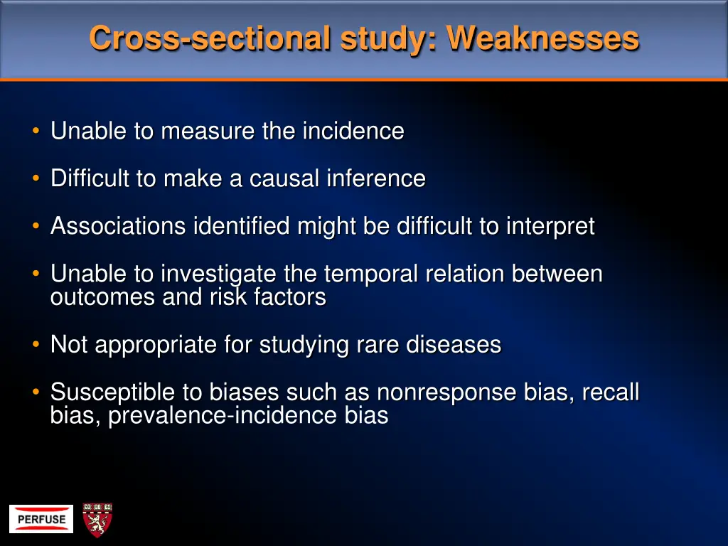 cross sectional study weaknesses