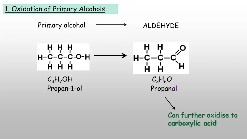 1 oxidation of primary alcohols