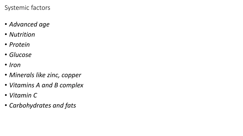 systemic factors