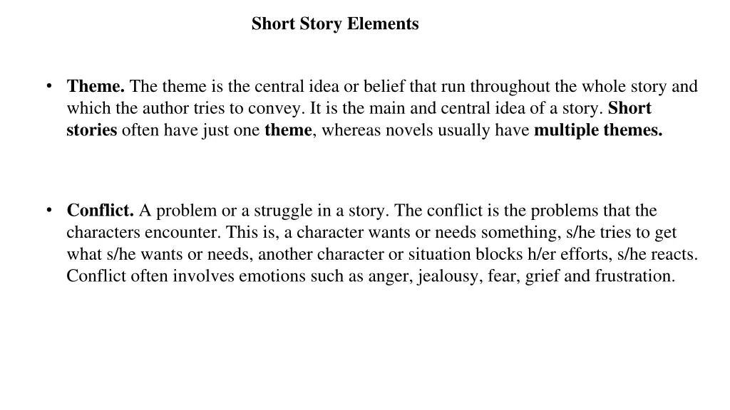 short story elements 1