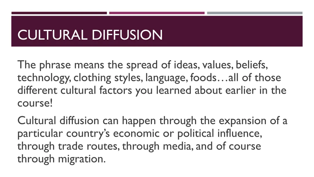 cultural diffusion