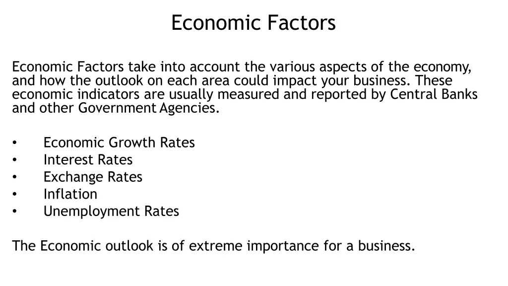 economic factors