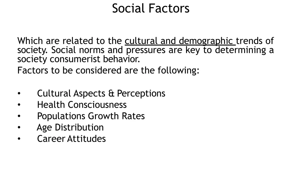 social factors