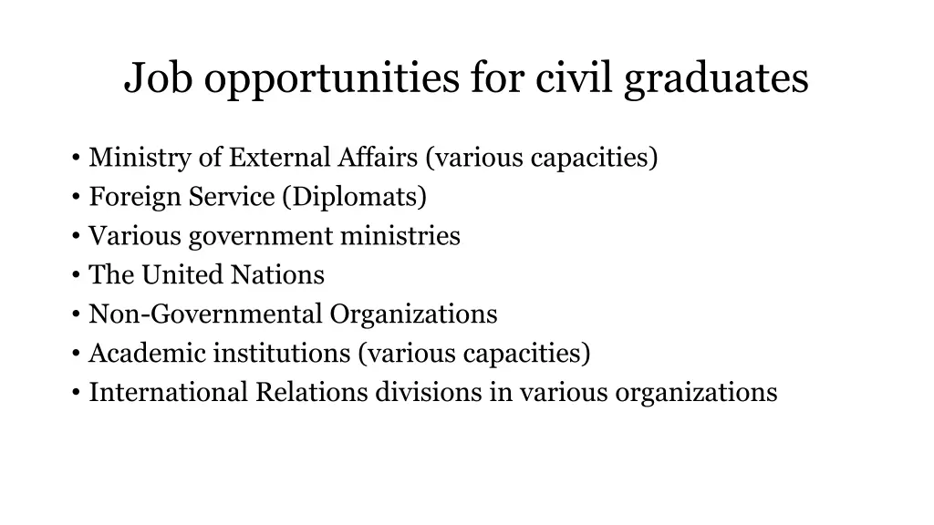 job opportunities for civil graduates