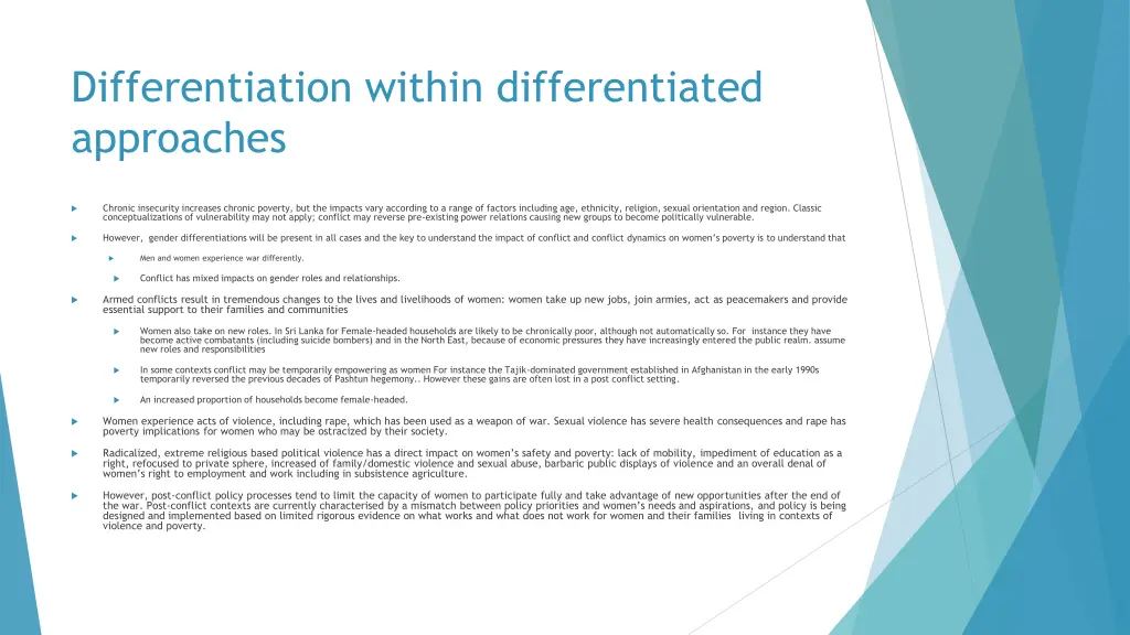 differentiation within differentiated approaches