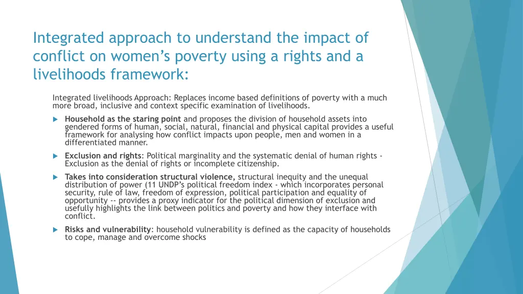 integrated approach to understand the impact