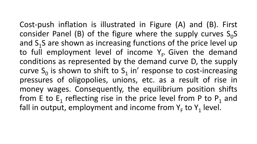 cost push inflation is illustrated in figure