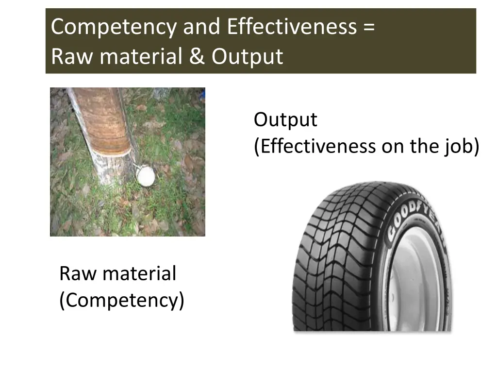 competency and effectiveness raw material output 1