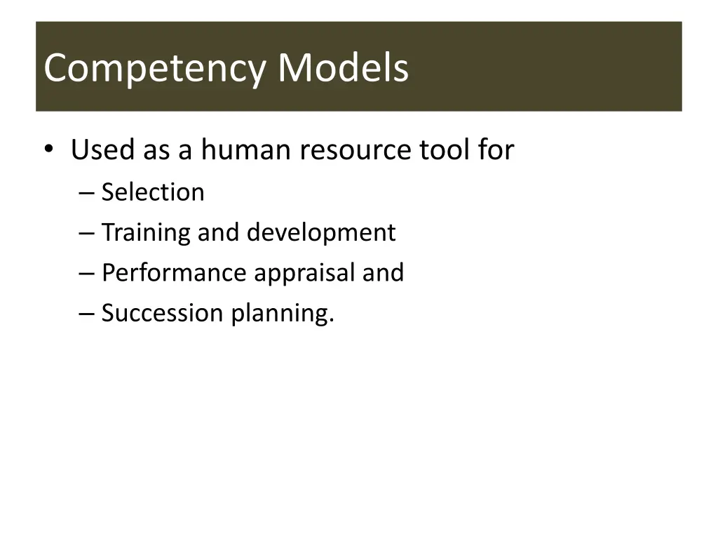 competency models 1