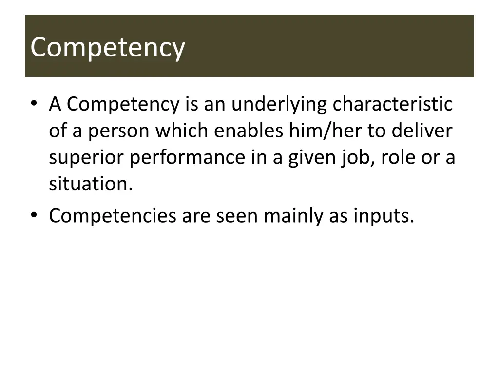 competency