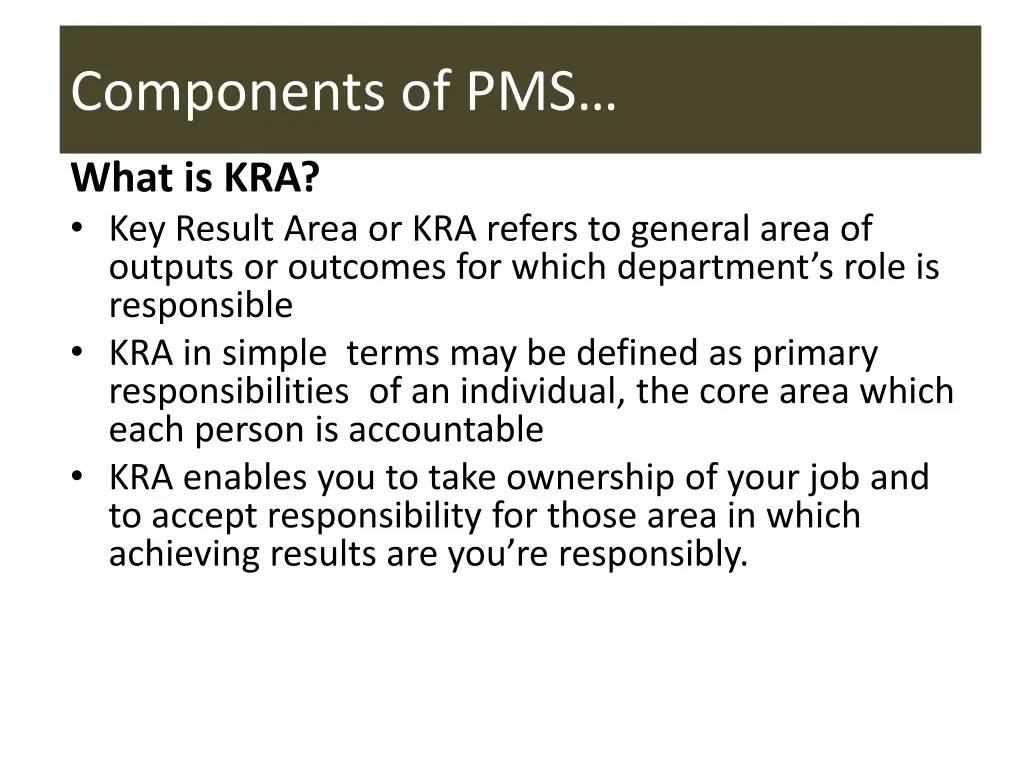 components of pms 1