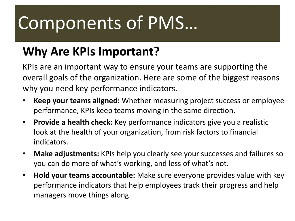 components of pms 4