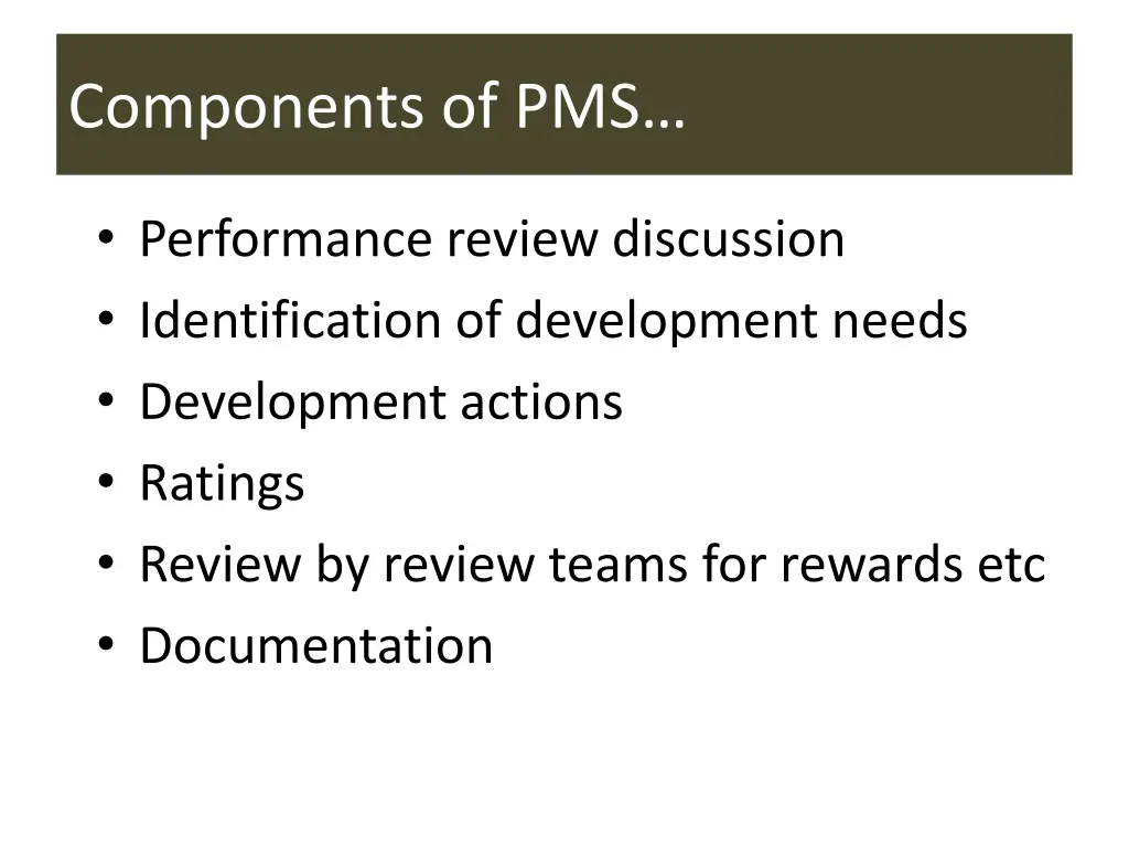 components of pms 5