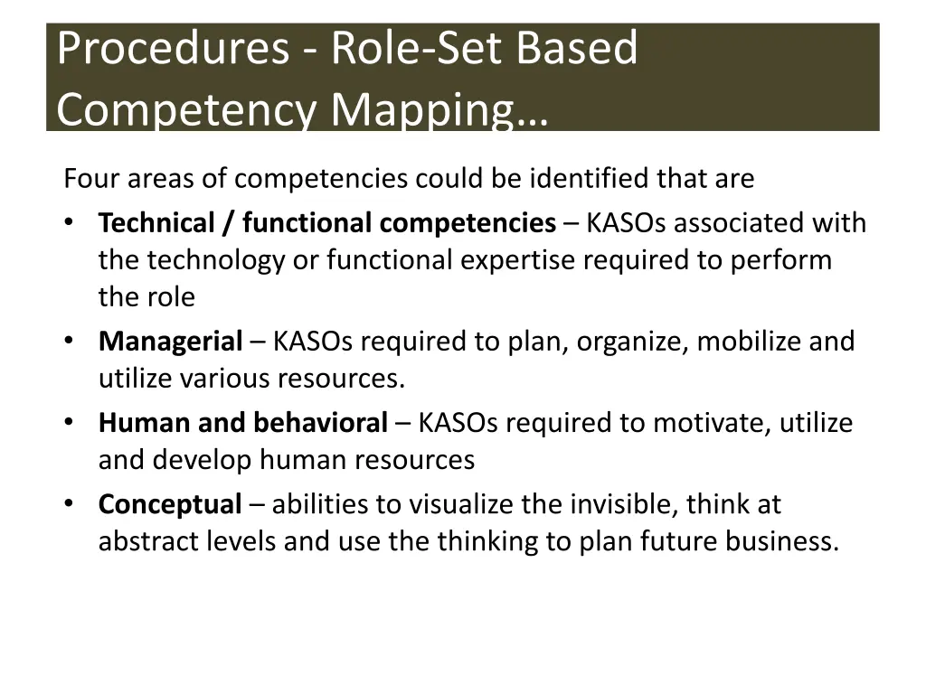 procedures role set based competency mapping 1