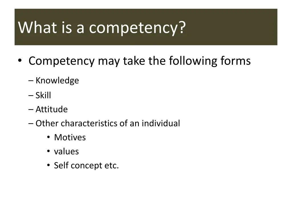 what is a competency