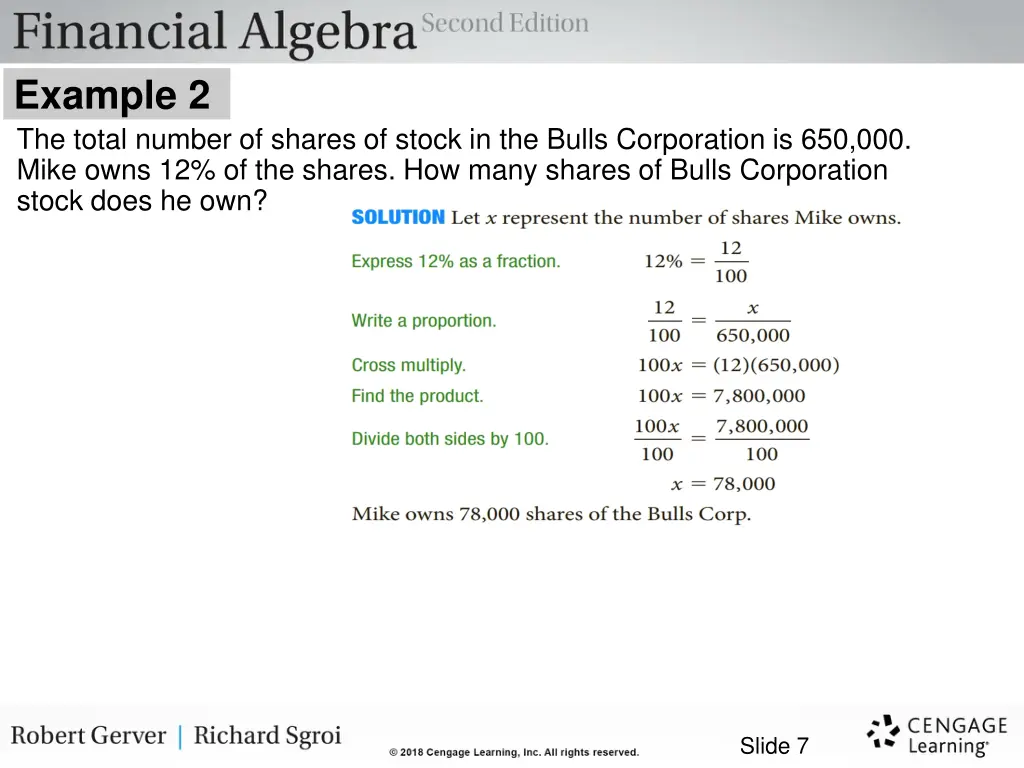 example 2 the total number of shares of stock 1