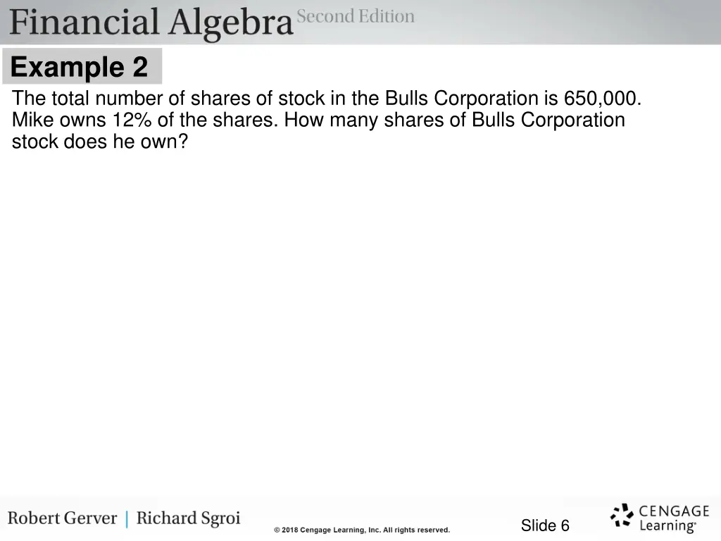 example 2 the total number of shares of stock