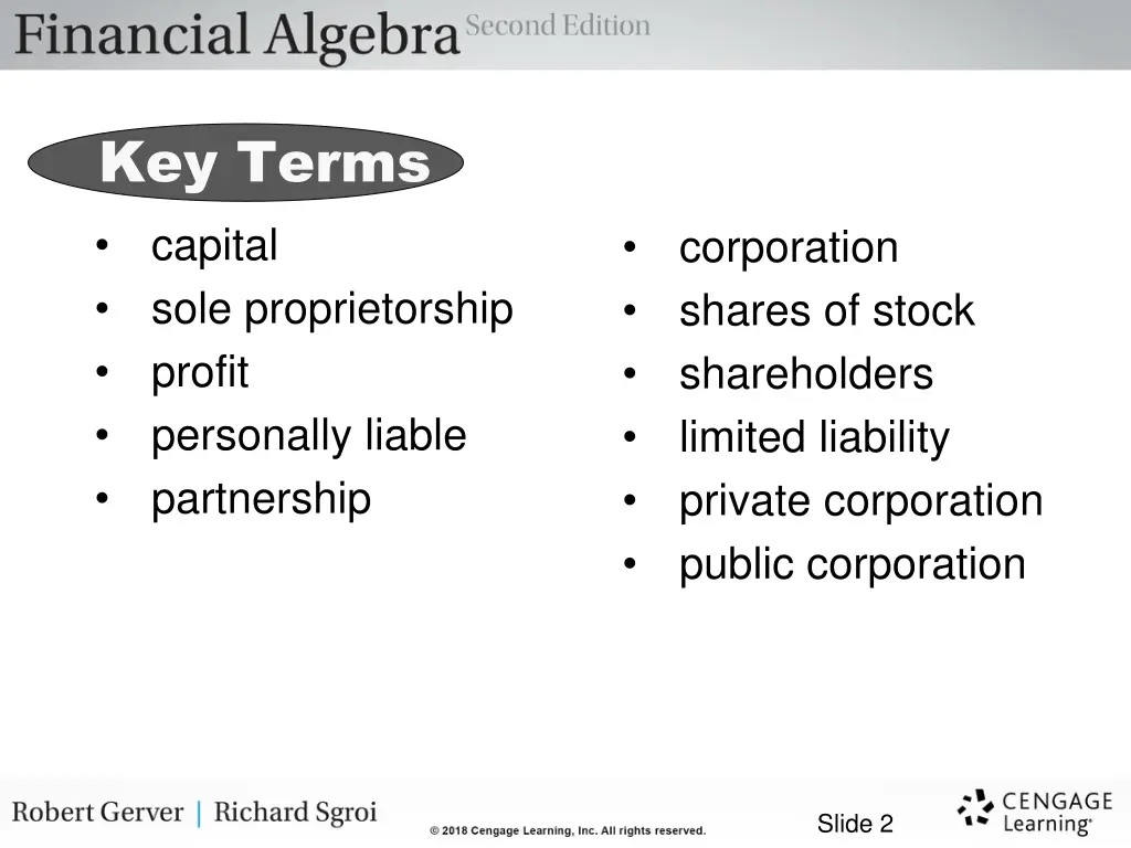 key terms capital sole proprietorship profit