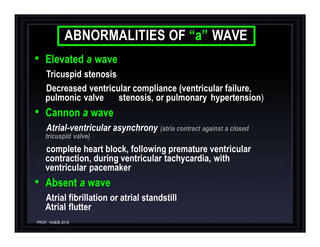 abnormalities of a wave