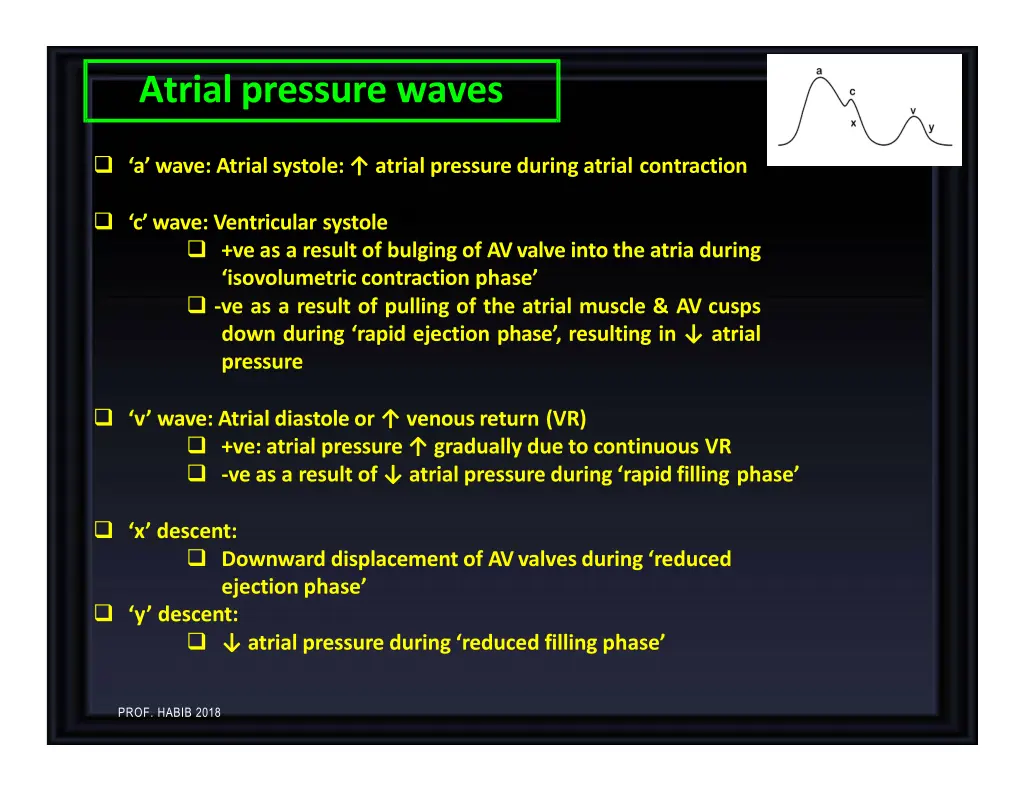 atrial pressure waves