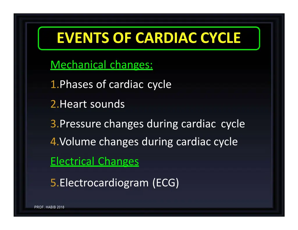 events of cardiac cycle