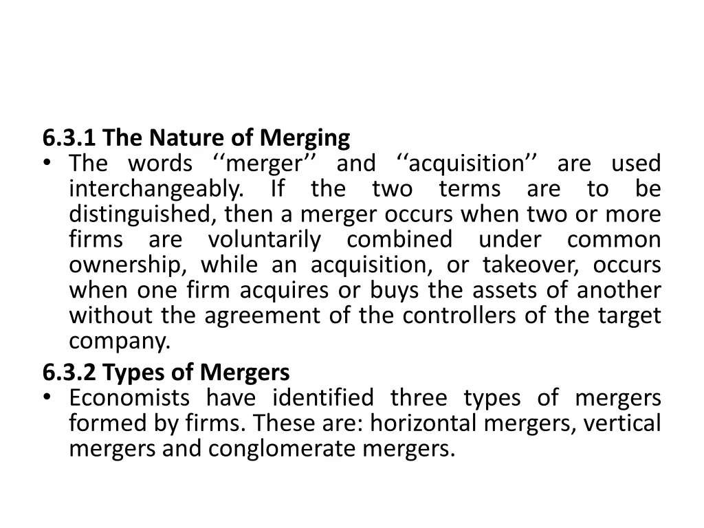 6 3 1 the nature of merging the words merger