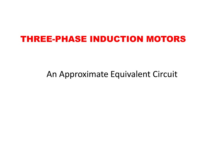 three phase induction motors