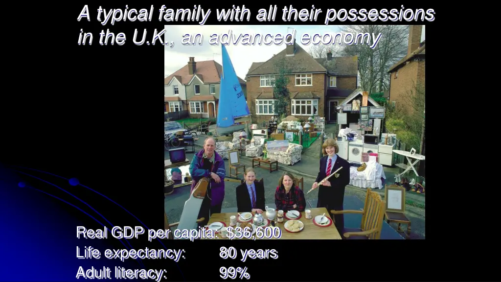 a typical family with all their possessions