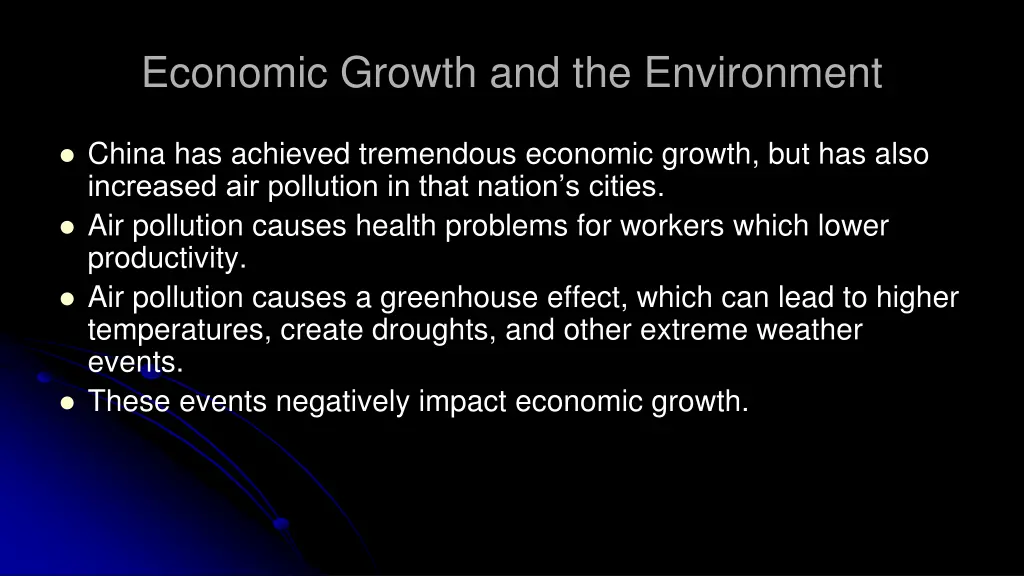 economic growth and the environment