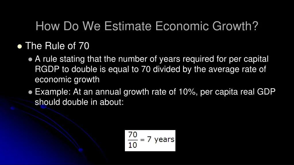 how do we estimate economic growth