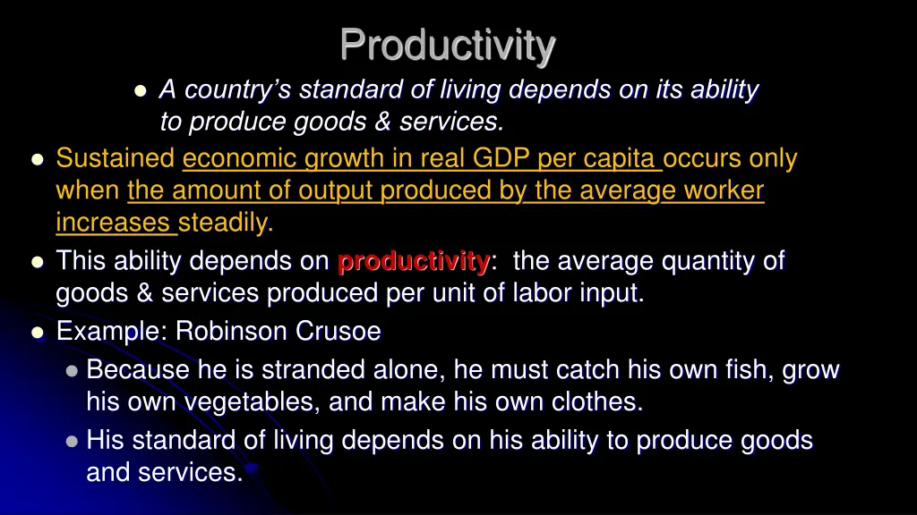 productivity