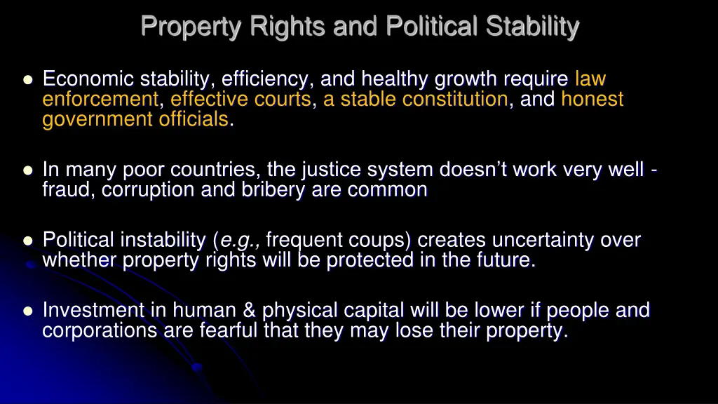 property rights and political stability 1