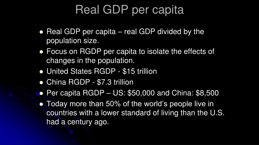 real gdp per capita